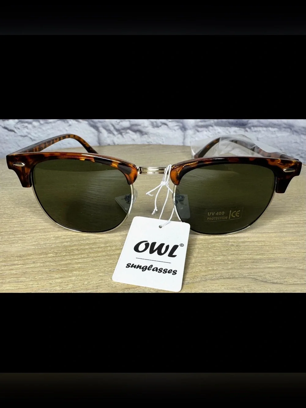 OWL Tortoiseshell Clubmaster Sunglasses NWT!